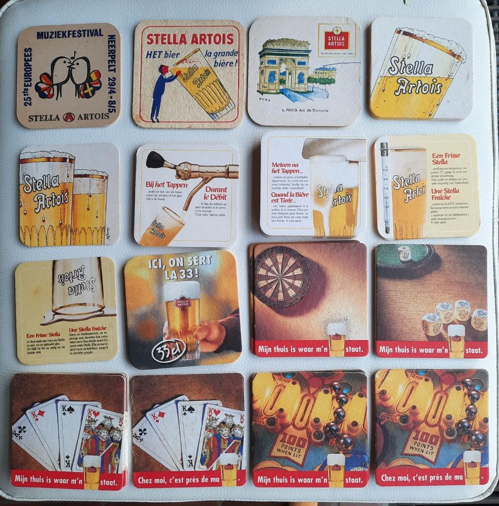Bierviltjes van stella artois (vierkant), Enlèvement ou Envoi, Utilisé, Sous-bock, Stella Artois
