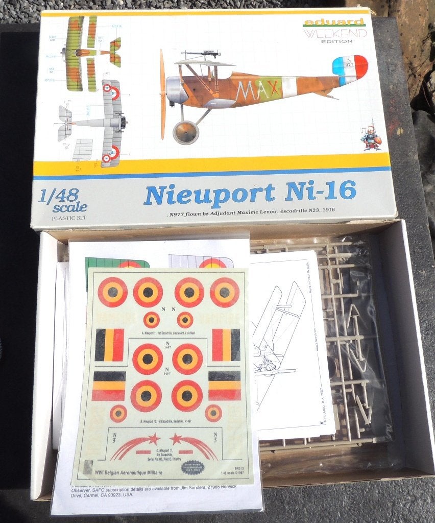Nieuport NI16 Eduard 1/48ième deco belge, Envoi, Neuf, Plus grand que 1:72, Avion
