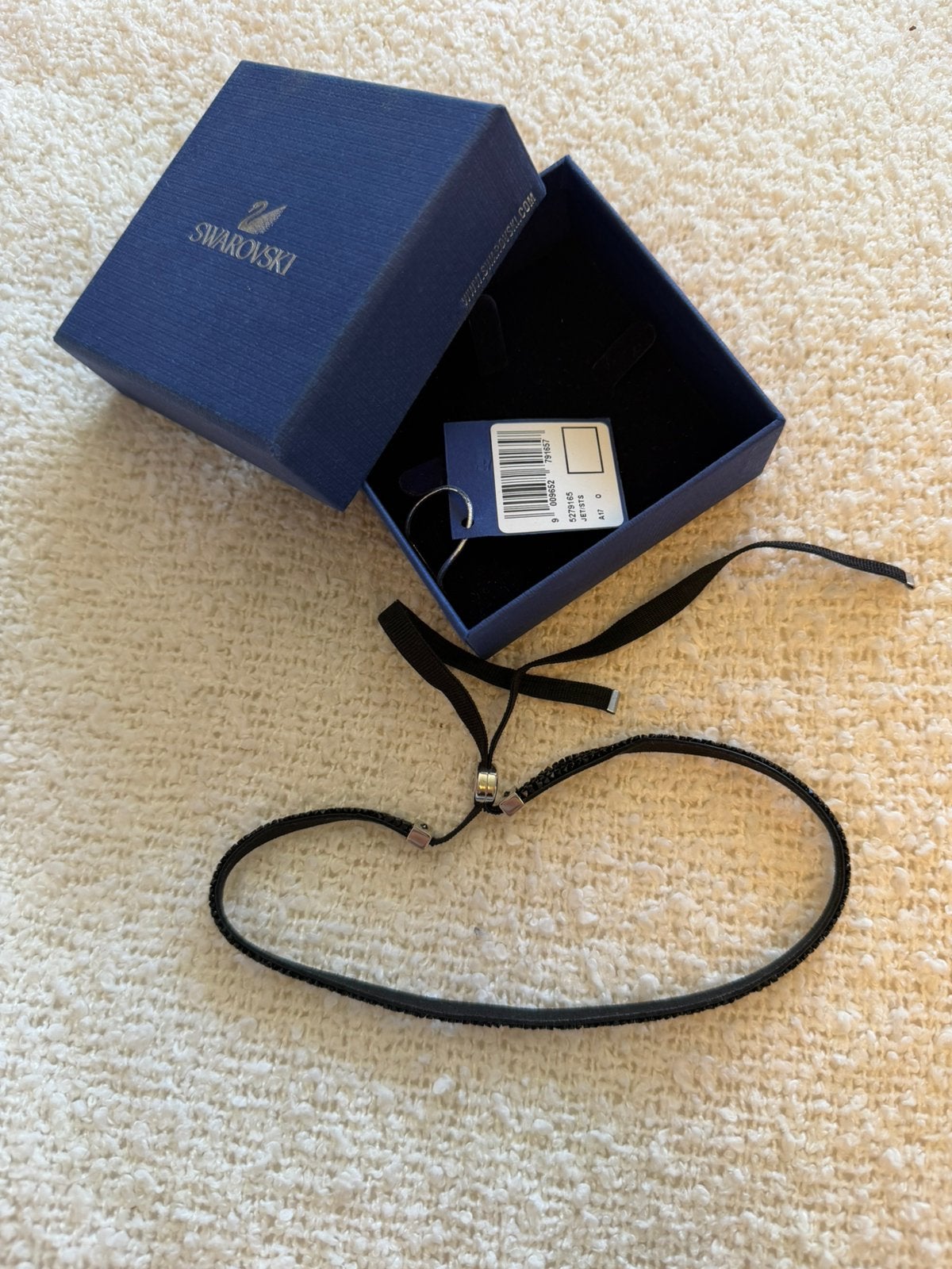Collier choker Swarovski, Enlèvement ou Envoi, Comme neuf, Noir