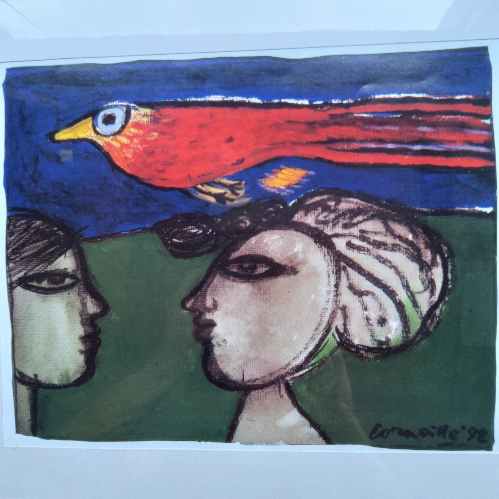 Corneille: ingelijste kunstprint. 40 x50 cm, Antiquités & Art, Enlèvement, Sous verre, Impression, Figures