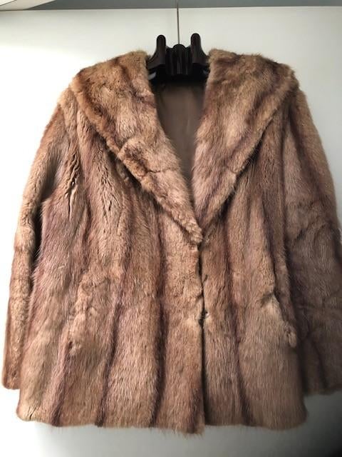 Manteau, vison, Enlèvement ou Envoi, Brun, Porté, Taille 42/44 (L)