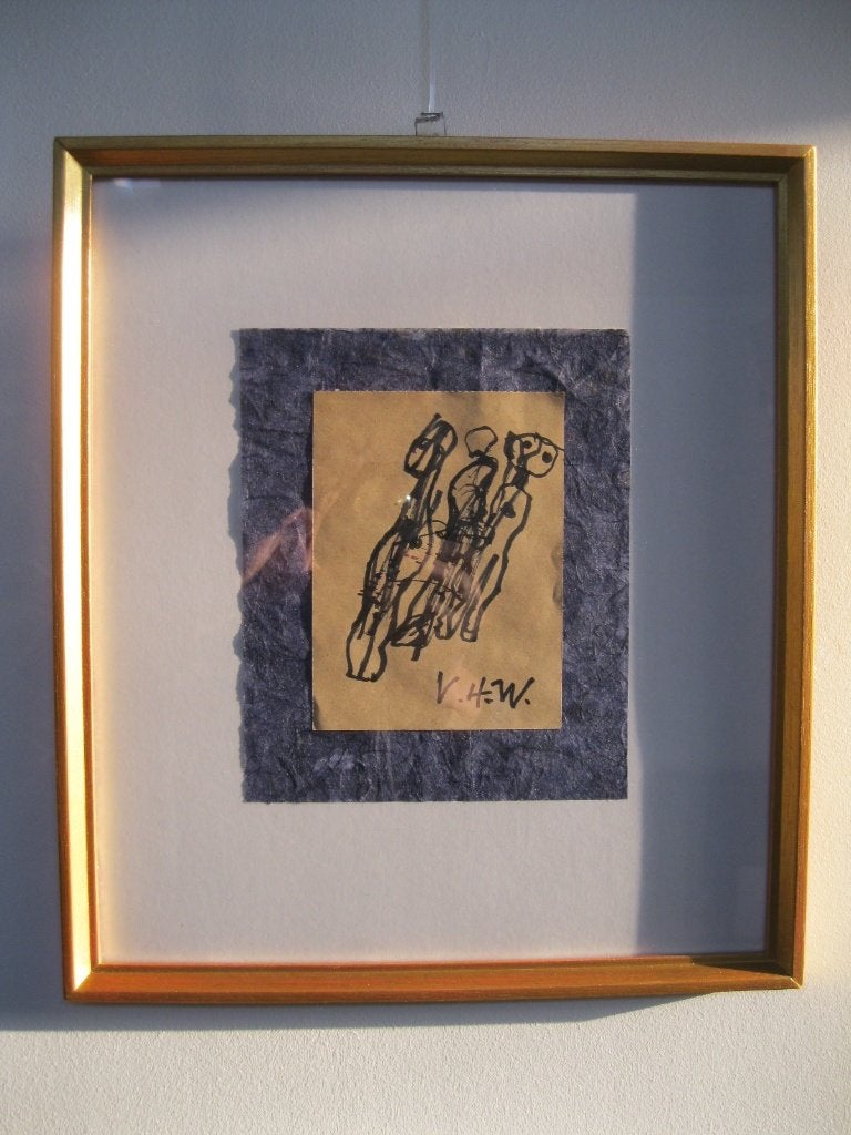 Willem Van Hecke - tekening dd 1968, Antiek en Kunst, Ophalen of Verzenden, Tekening, Handgemaakt