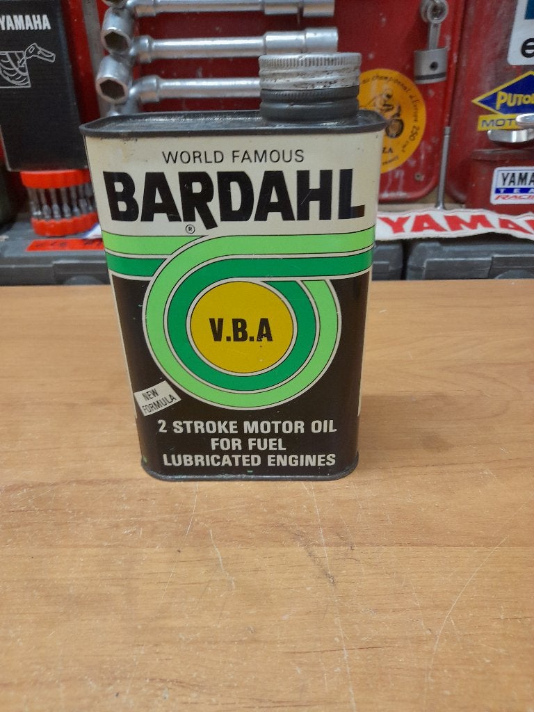 ancien bidon huile vide bardahl vba 2 temps moto 2t, Collections, Envoi, Utilisé, Autres types