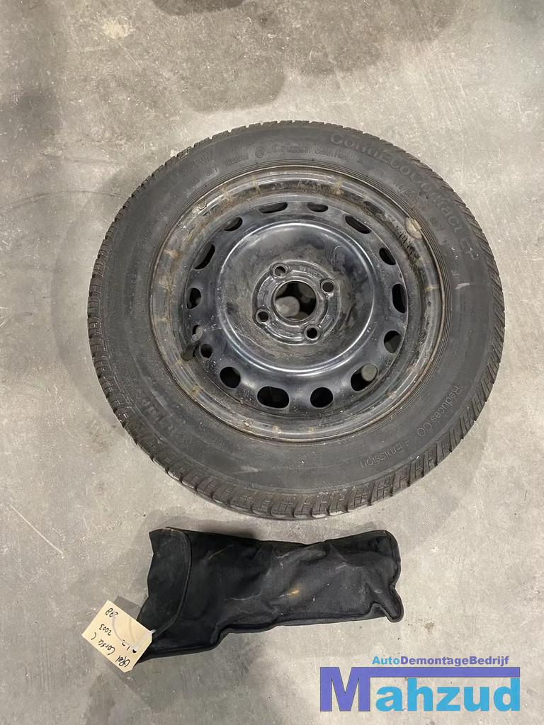 OPEL CORSA C 4X100 Reservewielset krikset thuiskomer 14 inch, Gebruikt, Opel Automobile GmbH, Kontakt@opel-infoservice.de, Opel