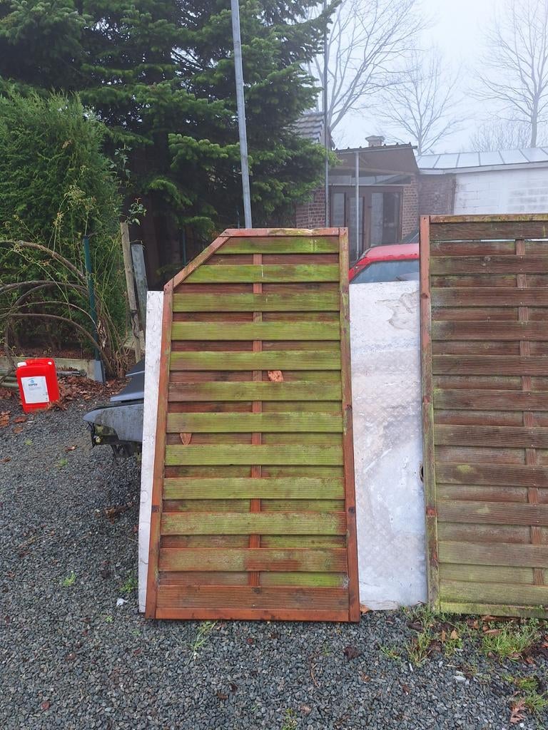 Tuinschermen, houten schutsel, Ophalen
