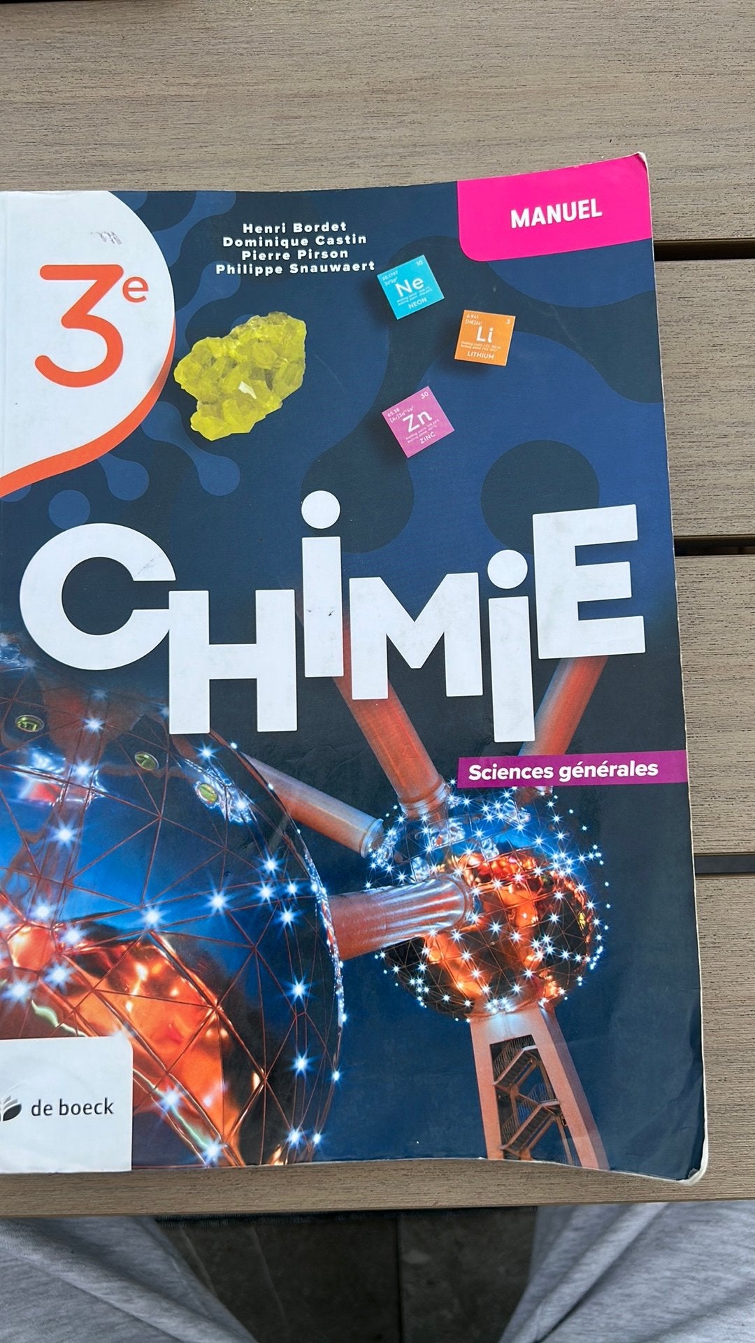 Manule de chimie 3eme secondaire, Livres, Enlèvement, Utilisé, Secondaire, Chimie
