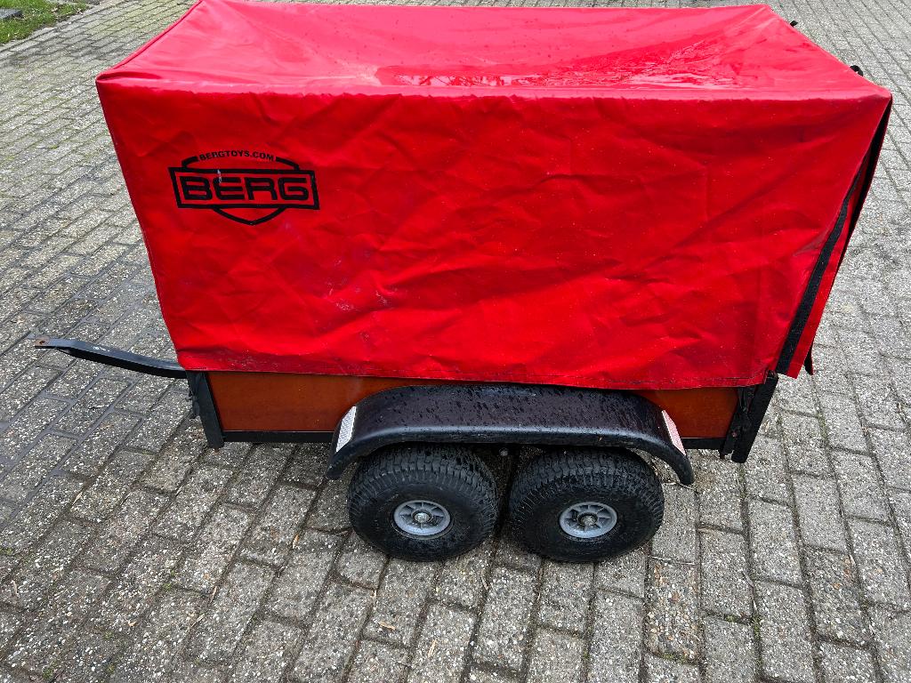 Gocart dubbelas remork merk Berg, Kinderen en Baby's, Speelgoed | Buiten | Voertuigen en Loopfietsen, Ophalen, Gebruikt, Trapvoertuig
