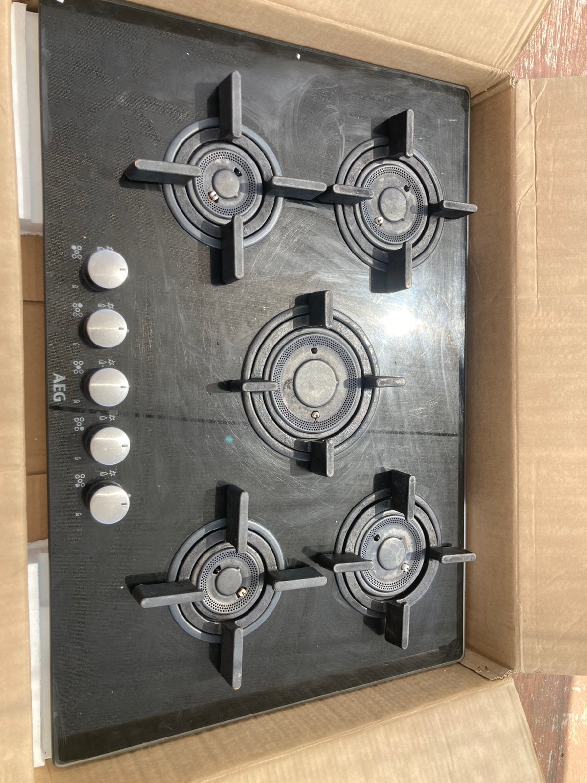 Gaskookplaat op glas AEG, Ophalen, Gebruikt, Inbouw, Gas