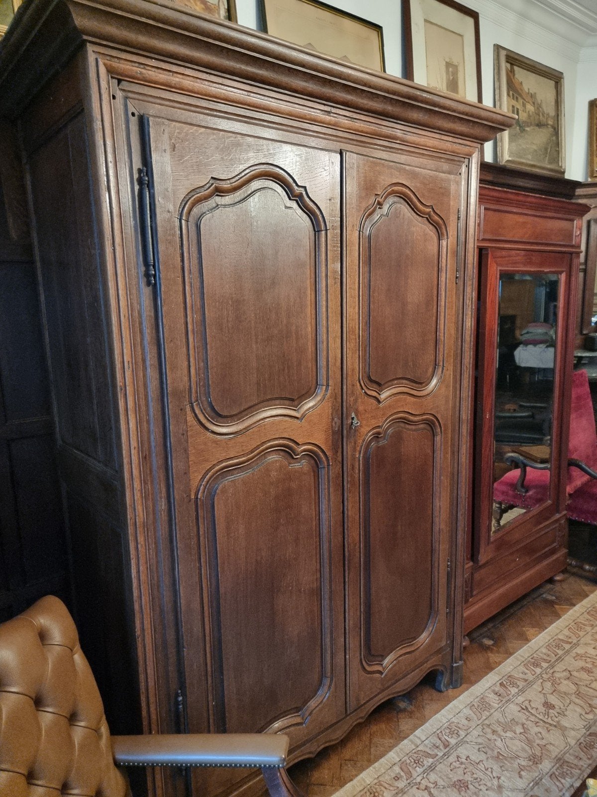MAGNIFIQUE ANCIENNE ARMOIRE LOUIS XIV CHENE D'EPOQUE 19ème, Antiquités & Art, Enlèvement