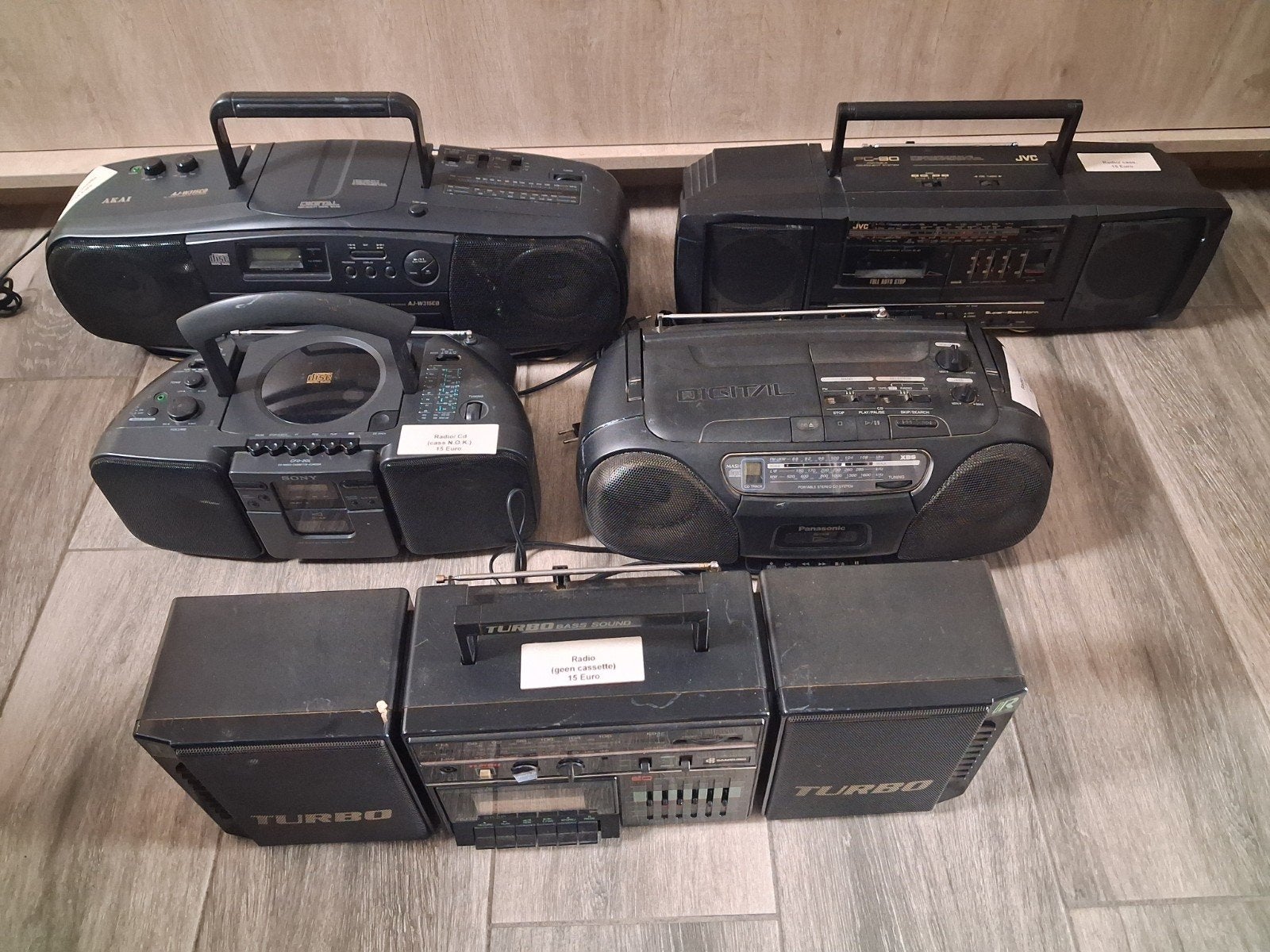 Lot draagbare radio's, 5 stuks ! boombox, Ophalen, Radio