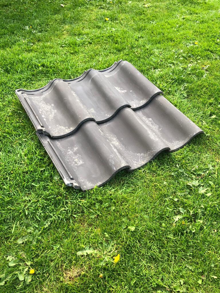 75 m2 Monier 5 OVH 206 dakpannen. Blauw Gesmoord., Enlèvement, Utilisé, Bleu, Tuiles