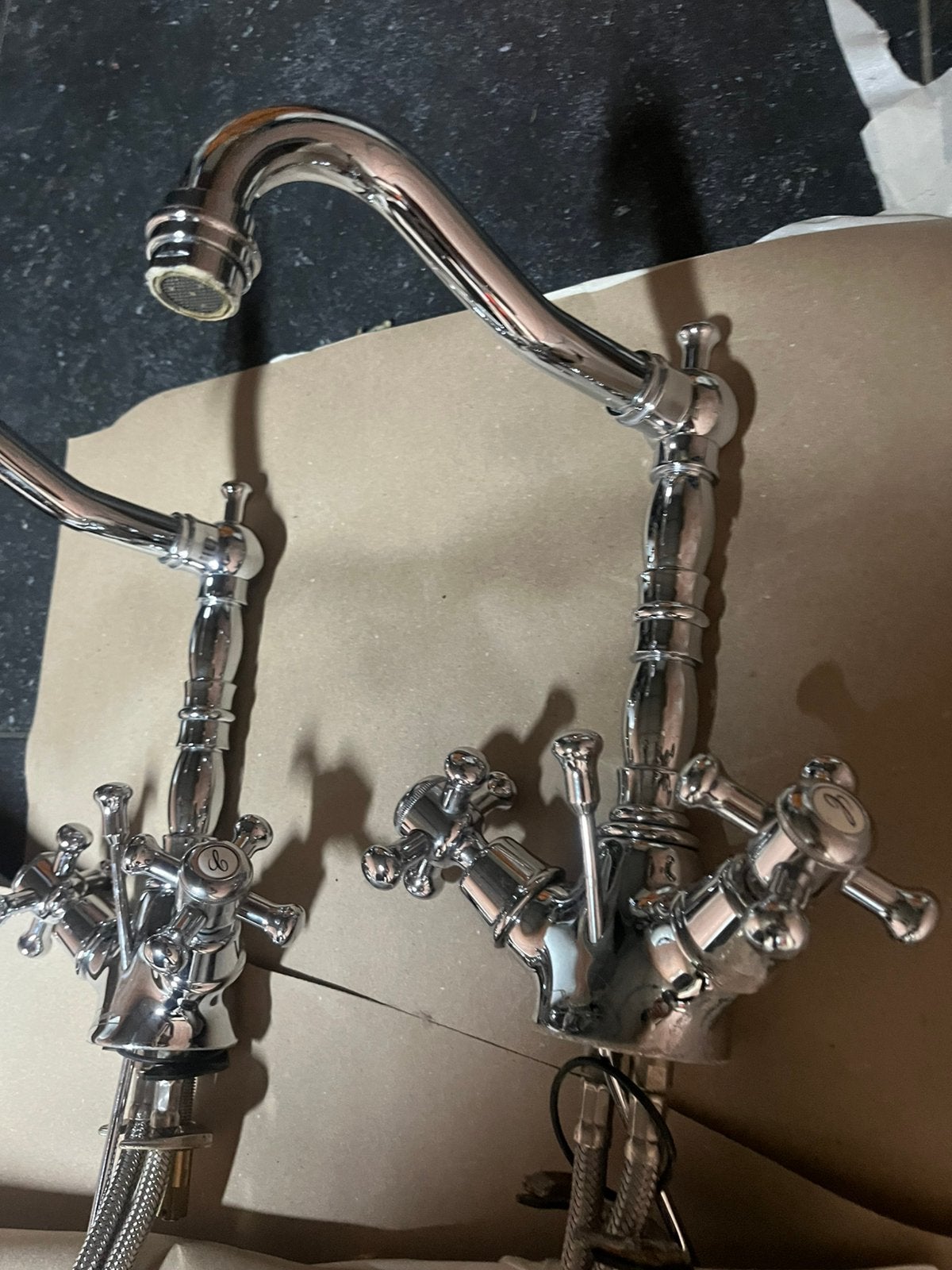 Traditionele kranen retrostijl, Ophalen, Gebruikt, Chroom, Kraan