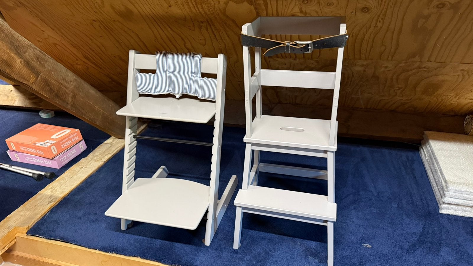 Ensemble Stokke Tripp Trapp + bébé + plateau + harnais de, Enlèvement, Comme neuf, Chaise évolutive