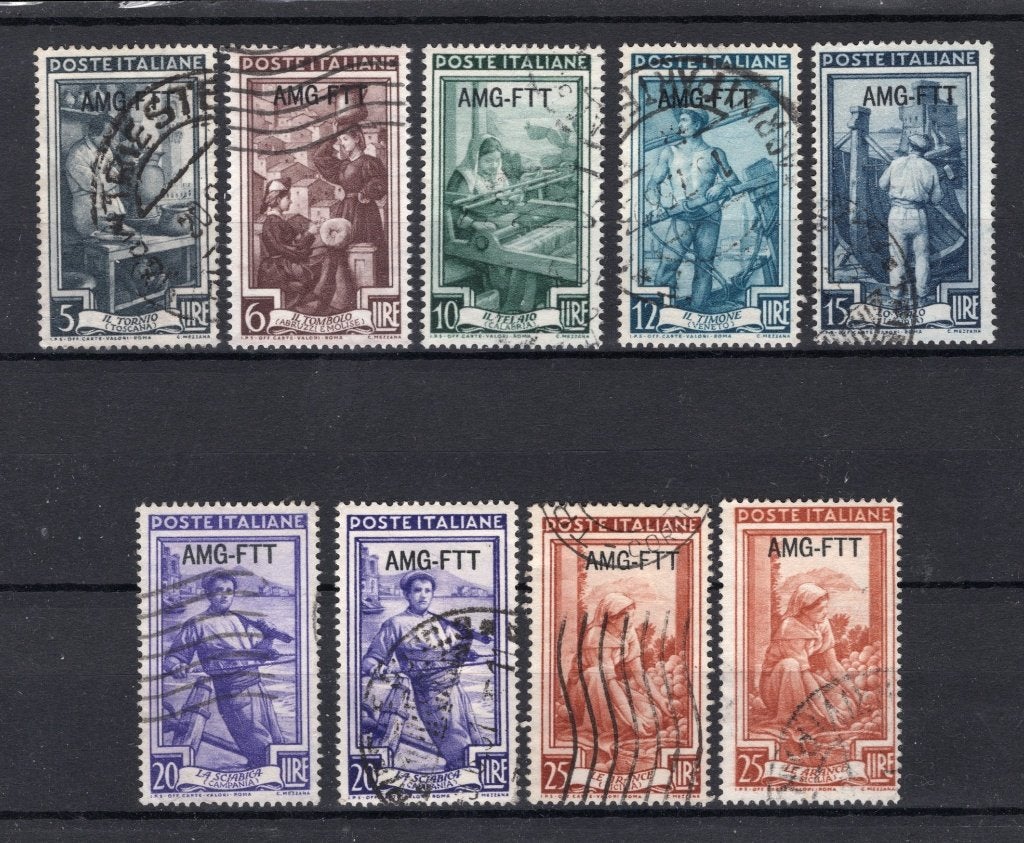 TRIESTE Zone A Yt. 87/93 gestempeld 1950, Verzenden, Overige landen, Gestempeld