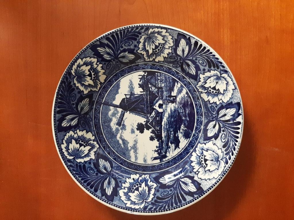 Vintage design delfts blauw molen, Antiek en Kunst, Ophalen of Verzenden
