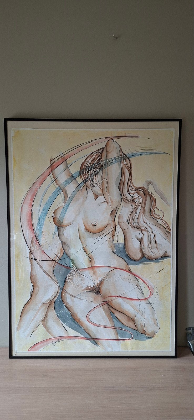 Schilderij naakten vrouw., Ophalen
