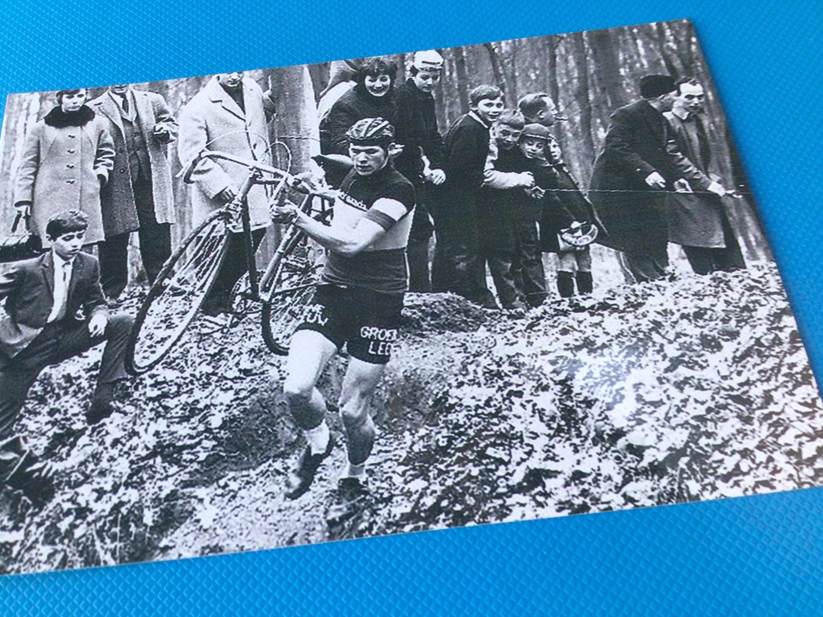 Wielerfoto team groene leeuw eric de vlaeminck, Ophalen of Verzenden, Zo goed als nieuw