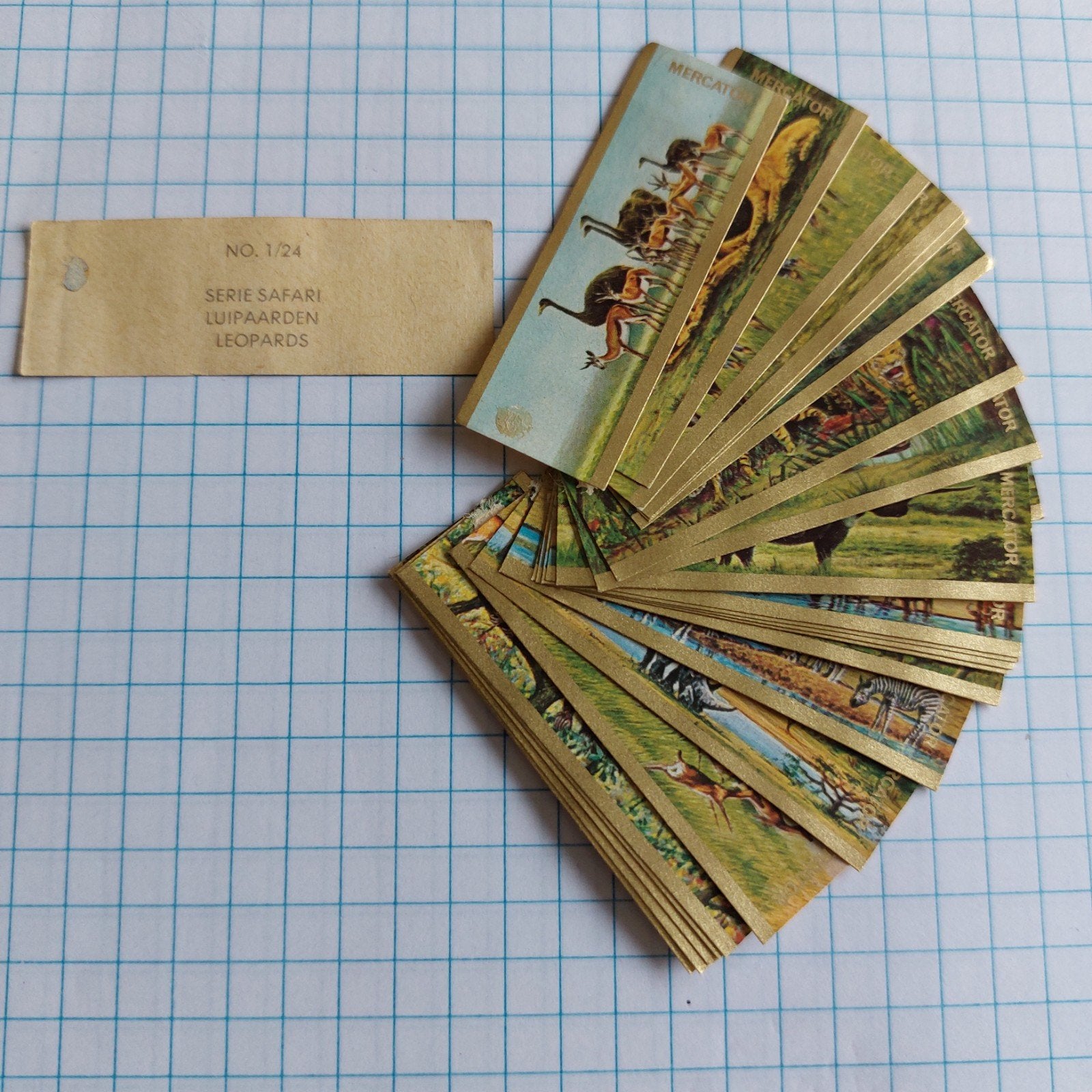 complete reeks sigarenbandjes Mercator: Safari (2), Verzamelen, Ophalen of Verzenden, Sigarenbandjes