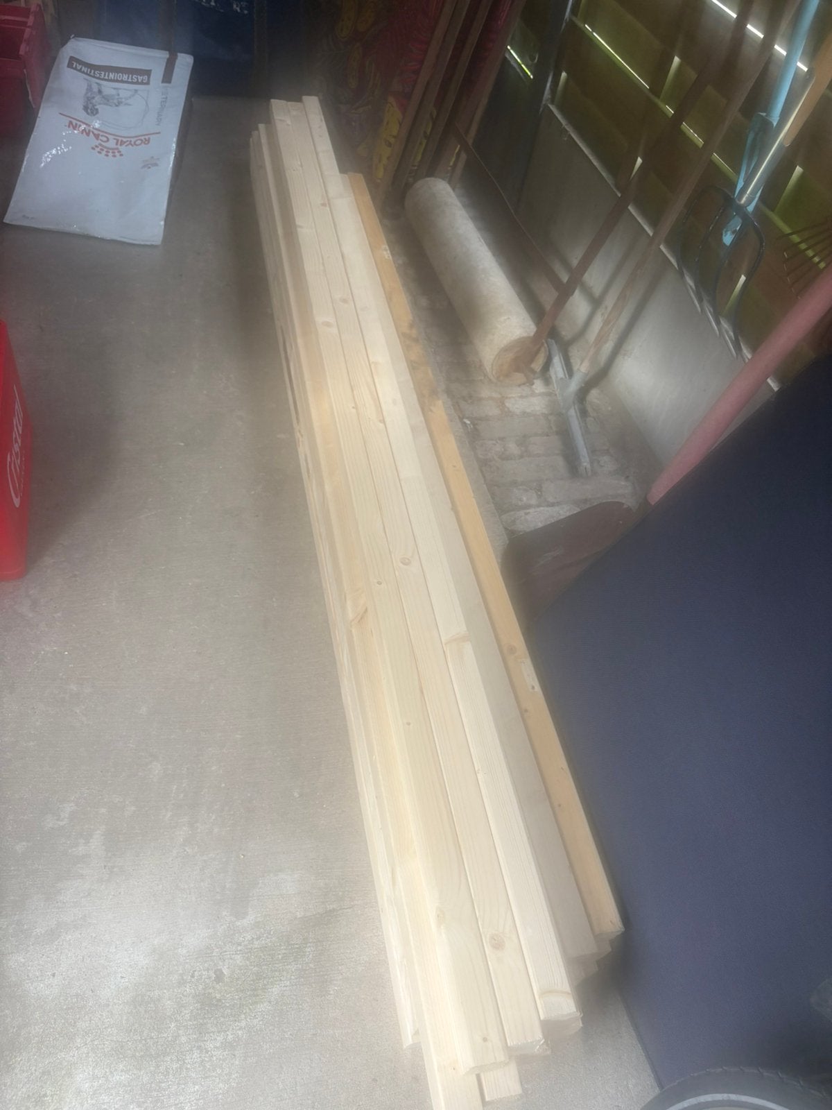 Geschaafde grenen balken 40 x40, 54m, Doe-het-zelf en Bouw, Ophalen, Nieuw, Grenen, Balk