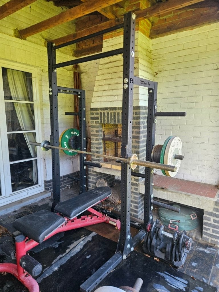 Rogue HR-2 half rack (90-70) + 4x plate storage pair, Ophalen, Krachtstation, Zo goed als nieuw, Metaal