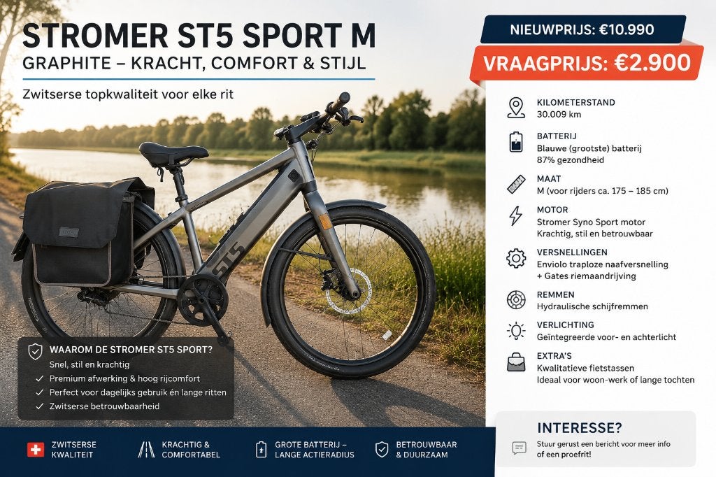 STROMER ST5 Graphite M, Fietsen en Brommers, Elektrische fietsen, Ophalen, Stromer