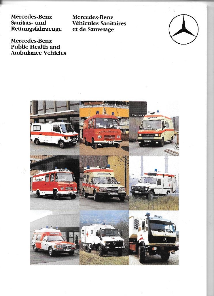MERCEDES "PUBLIC HEALTH AND AMBULANCE VEHICLES"  1981, Ophalen of Verzenden, Zo goed als nieuw, Mercedes