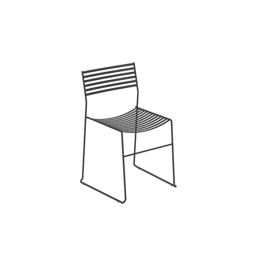 duo of 2 tuinstoelen emu aero zwart, Tuin en Terras, Ophalen of Verzenden, Nieuw, Metaal, Stapelbaar