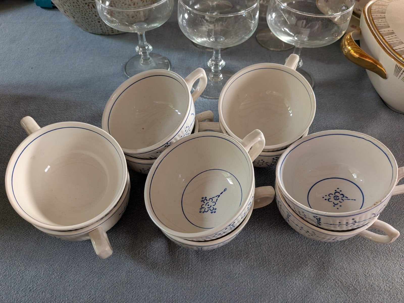 kopjes Boch, Huis en Inrichting, Keuken | Servies, Ophalen, Keramiek, Landelijk/Boerenbont, Zo goed als nieuw