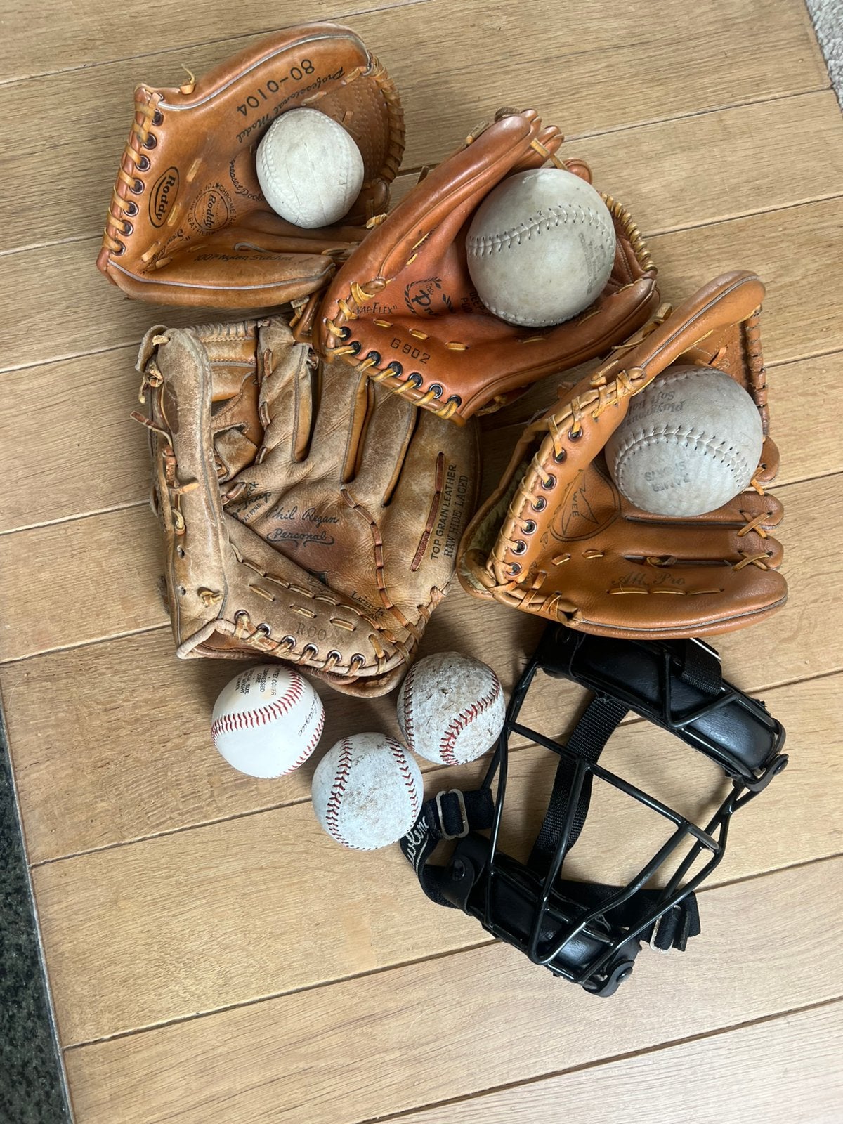 Vintage set honkbal, Ophalen of Verzenden, Gebruikt, Honkbal