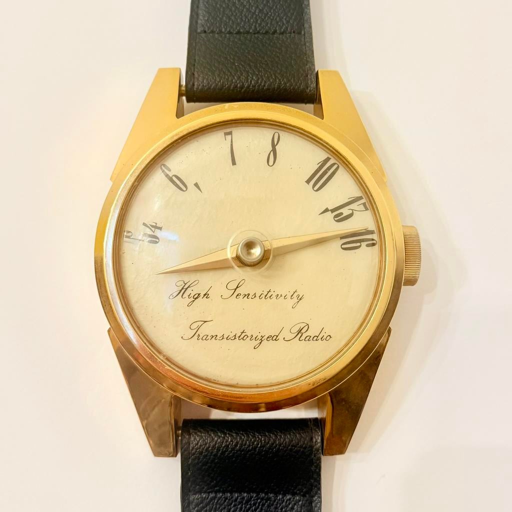 MONTRE-BRACELET VINTAGE RADIO GÉANTE À TRANSISTOR 1960, Envoi