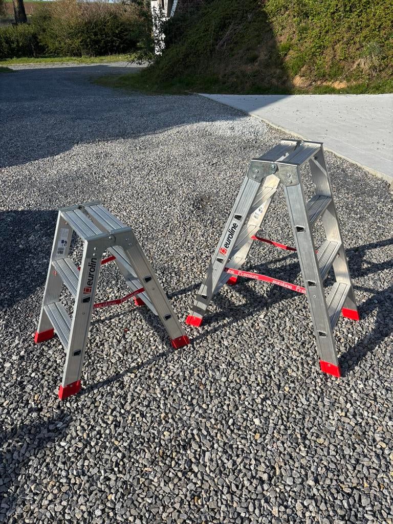 Escabelles professionnelles Euroline 2x3 + 2x4, Pliable ou rétractable/escamotable, Escalier, Moins de 2 mètres, Enlèvement