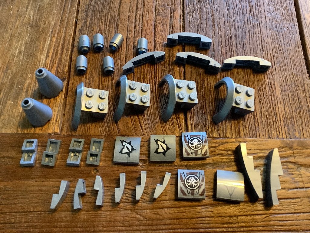 Lego lotje goudkleurige stukken 65 st / 98-80, Enlèvement ou Envoi, Comme neuf, Briques en vrac, Lego