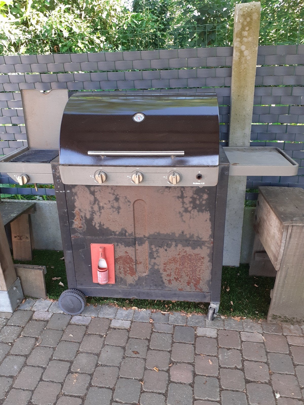 gasbarbecue, Ophalen, Gebruikt