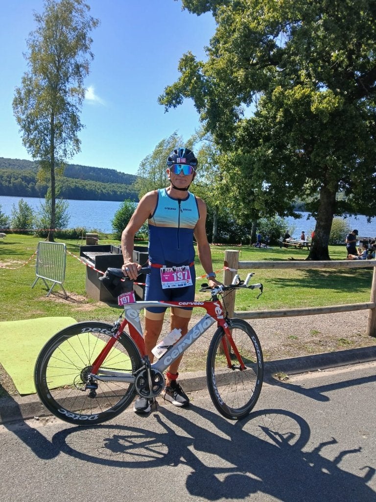 Vélo de triathlon Cervélo P2, Ophalen, Gebruikt, Carbon, Heren