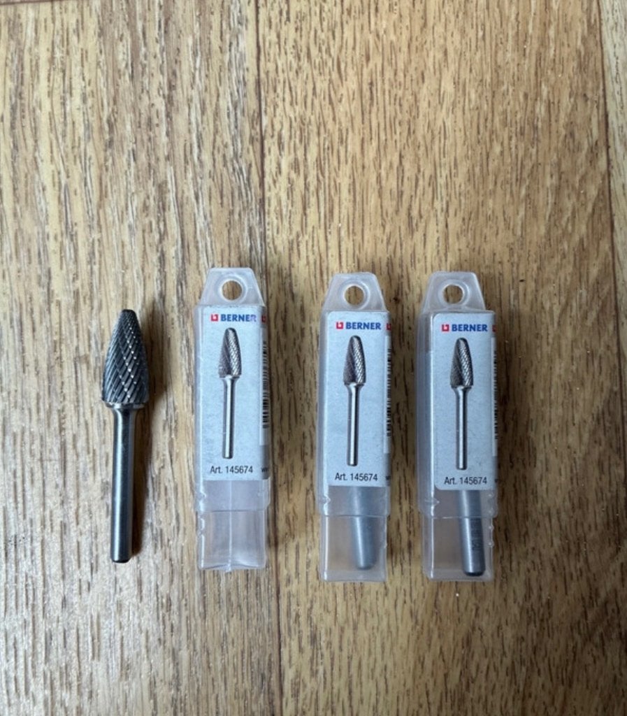 Berner Carbide Rotary Burr/freesstift (spitboogvorm), Ophalen, Nieuw, Rechte handslijpmachine