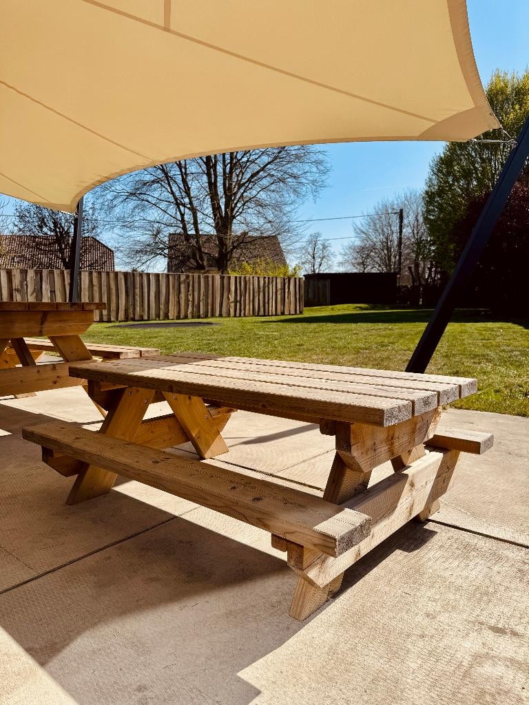 Handgemaakte Kleuterpicknicktafels in Grenen, Nieuw, Rechthoekig, Hout, Ophalen