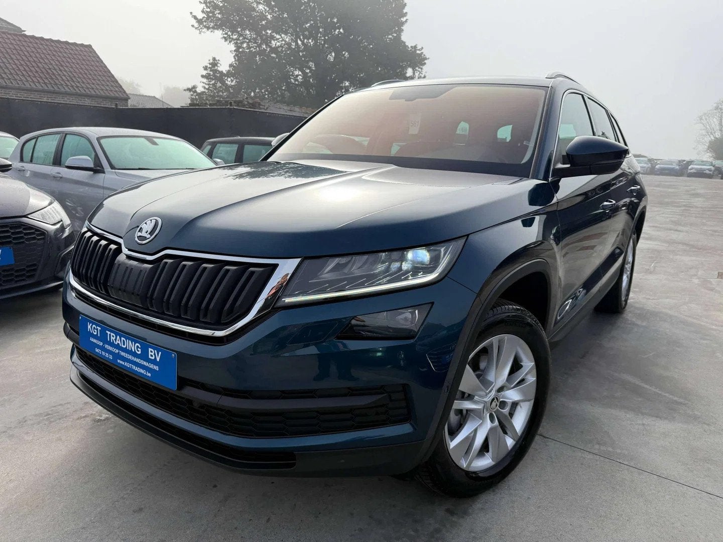 Skoda Kodiaq 2.0 TDI 150PK 4X4 NAVIGATIE CARPLAY FULL LED CA, Auto's, Stof, Gebruikt, 4 cilinders, Blauw