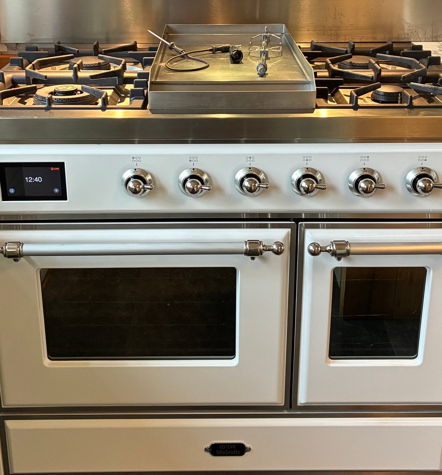 Cuisinière Ilve 100 cm, frytop, 6 vasques, 2 fours, Electroménager, Cuisinières, Gaz, Classe énergétique A ou plus économe, Comme neuf