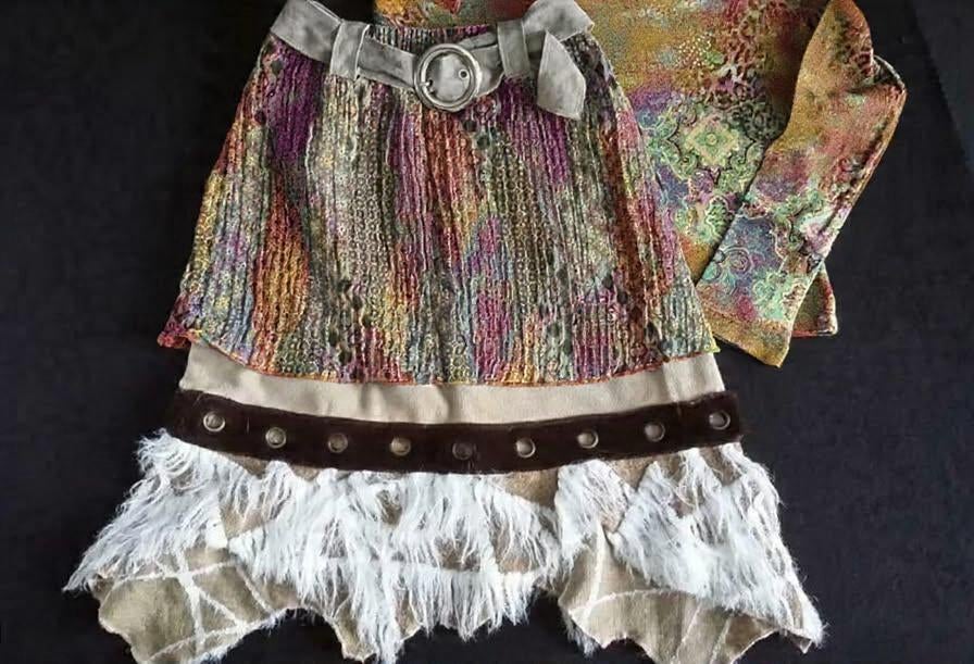 Bohemian Floral Set Rok en T-Shirt taille unique, Overige kleuren, Verzenden, Nieuw, ANDERE