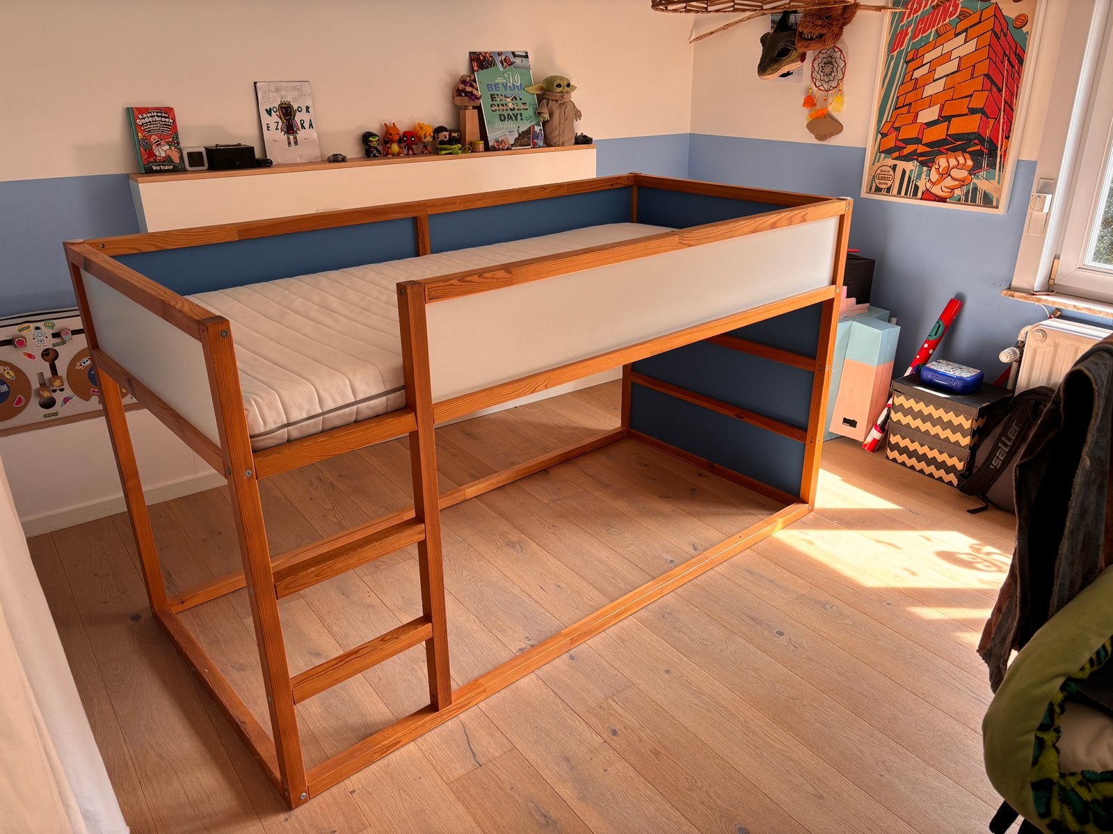 Ikea keerbaar bed KURA, Enfants & Bébés, Chambre d'enfant | Lits superposés & Lits mezzanines, Enlèvement, Utilisé, Lit mi-hauteur mezzanine