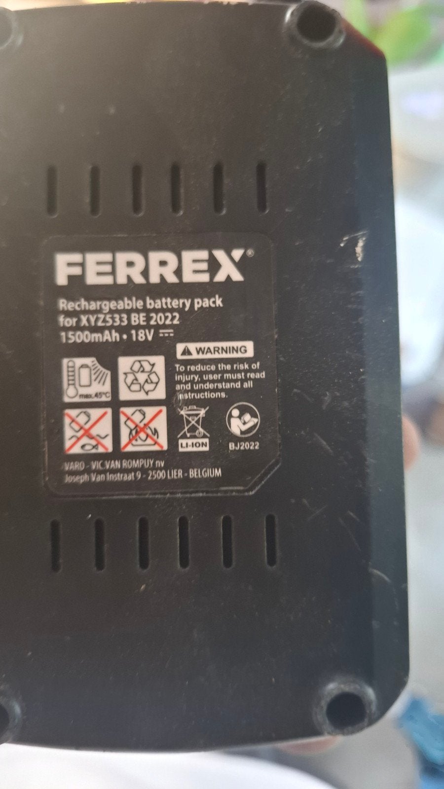 Batterie plus chargeur ferrex(aldi)