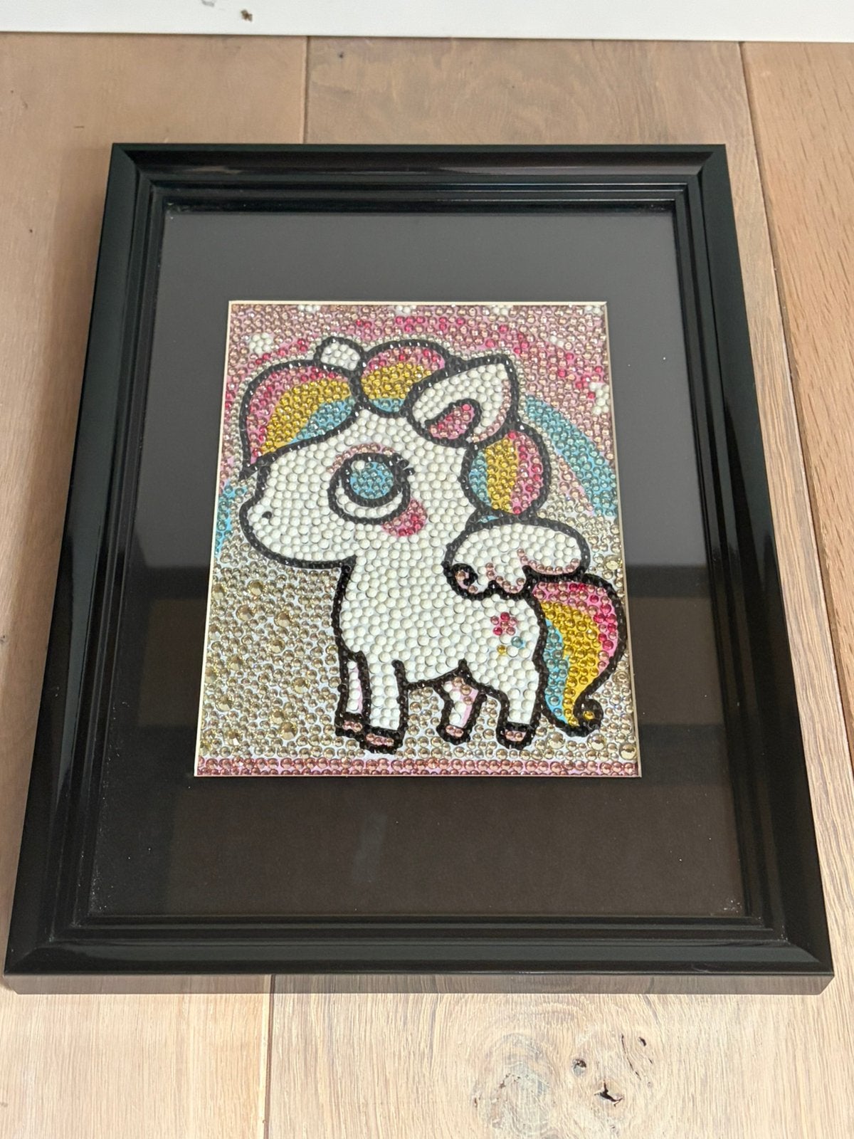 Diamond Painting in kader - Eenhoorn - 24x32,5cm, Enlèvement ou Envoi, Utilisé