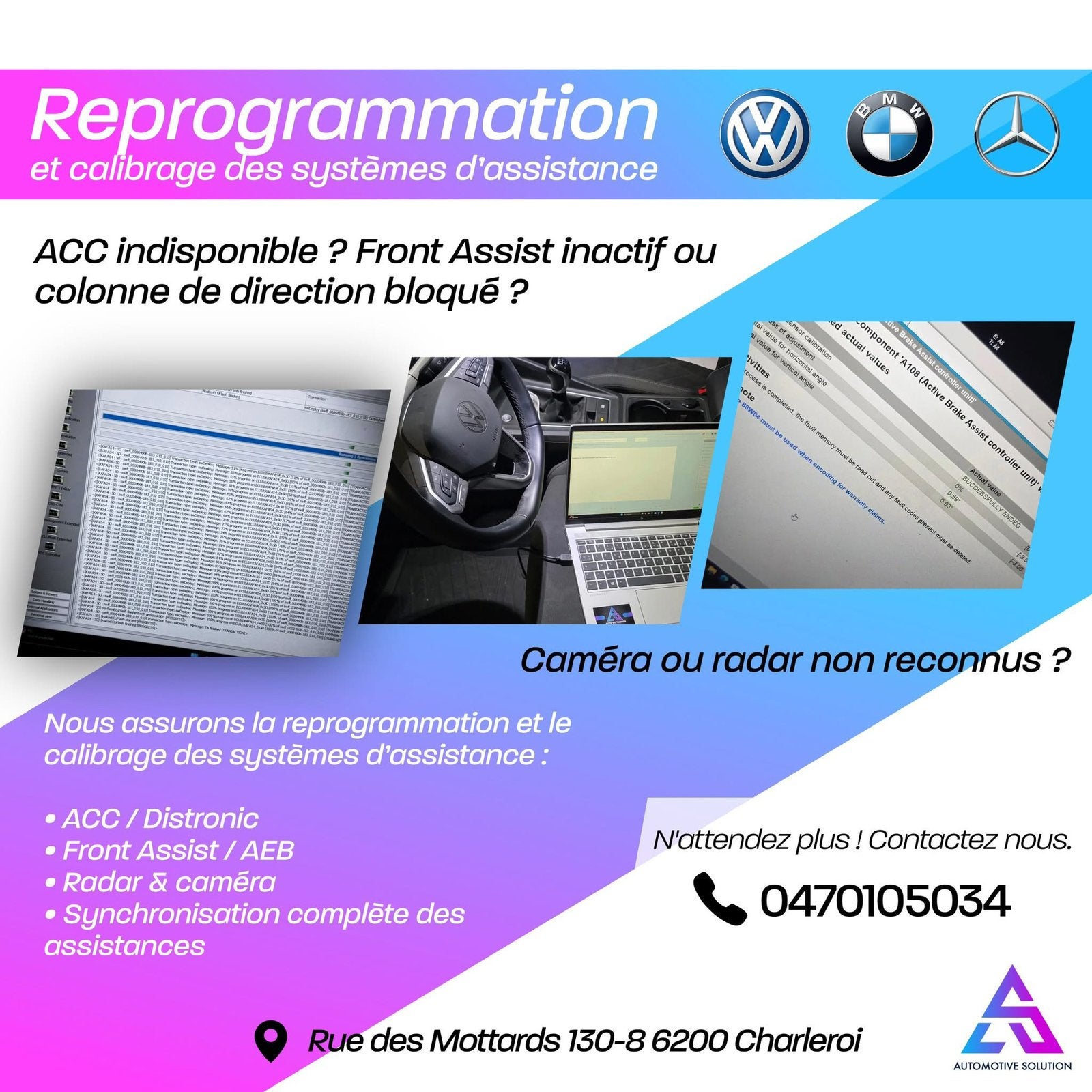 ACC /FRONT ASSIST /DISTRONIC – PROGRAMMATION & CALIBRAGE, Autos : Pièces & Accessoires, Enlèvement, Révisé