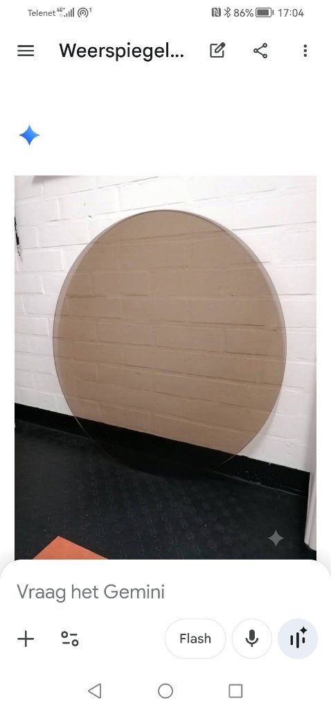 Tafelblad rond 1m05 in fumer( rook) glas, Ophalen, Rond, Tafelblad, Glas