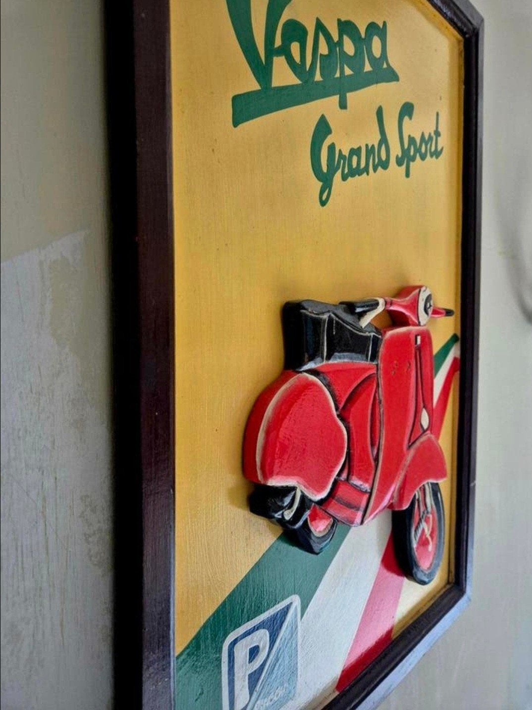 Assiette murale déco Vespa Piaggio, Enlèvement