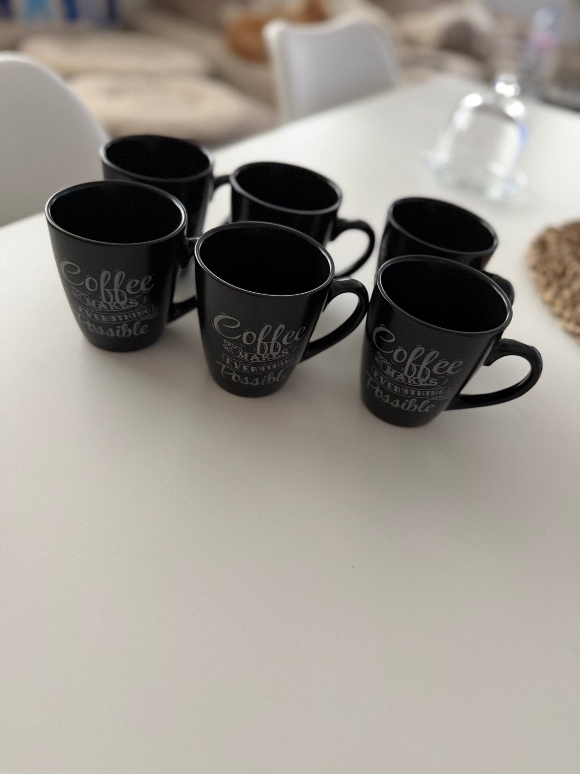 6 tasses à café, Maison & Meubles, Cuisine | Vaisselle, Enlèvement, Comme neuf, Tasse(s) et/ou soucoupe(s)