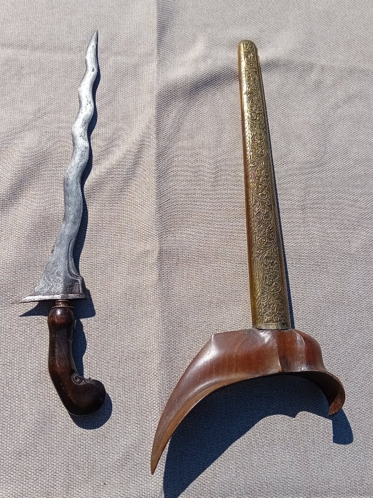 Luxueux acier Keris en acier Kris Damascus, Collections, Enlèvement ou Envoi, Armée de terre, Couteau ou Poignard