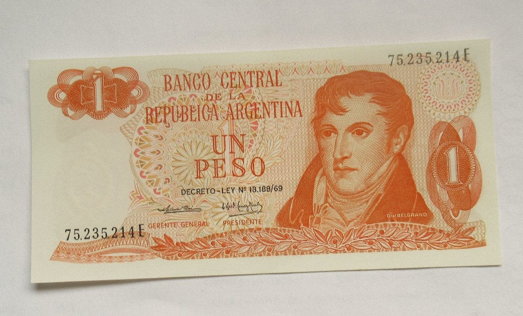 Argentinië 1 Peso  1974, Timbres & Monnaies, Envoi, Amérique du Sud