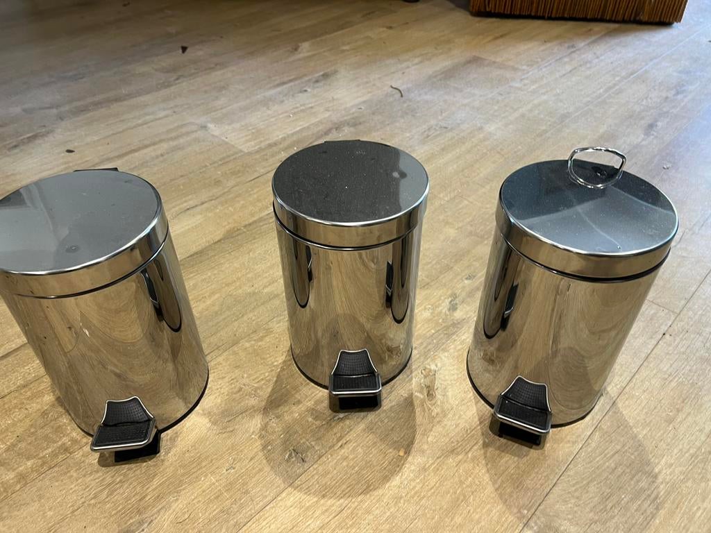 Trio van kleine vuilnisbakken voor de badkamer, Ophalen of Verzenden, Zo goed als nieuw