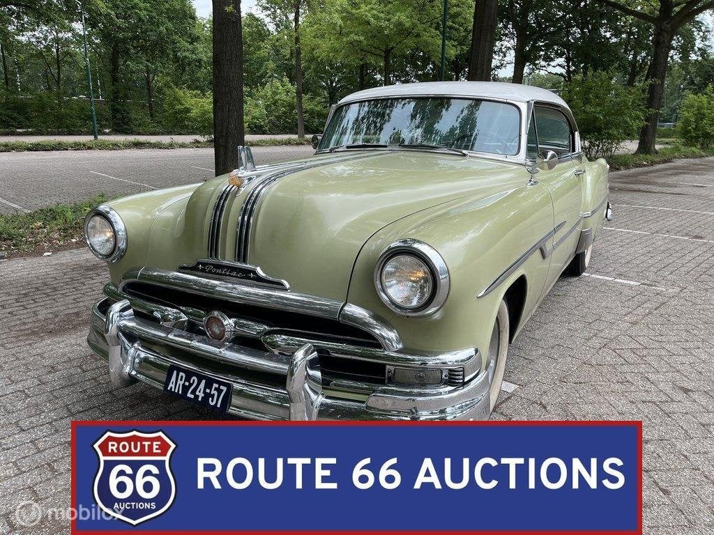 Pontiac Chieftain | 1953 | Route 66 Auctions, Auto's, Pontiac, Zwart, Bedrijf, Handgeschakeld